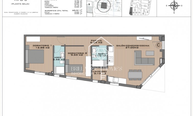 Nowa konstrukcja - Apartment/mieszkanie - Algorfa