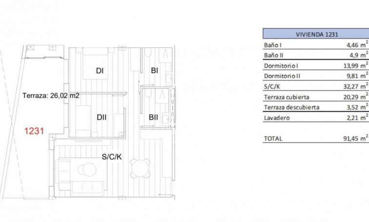 Nouvelle construction - Appartement / flat - San Miguel de Salinas