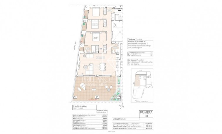 Nowa konstrukcja - Apartment/mieszkanie - Hondón de las Nieves