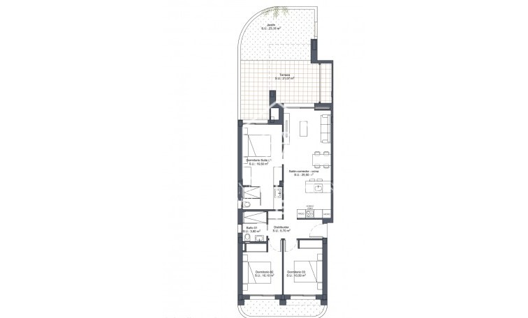 Nowa konstrukcja - Bungalows - Ciudad Quesada - 03149